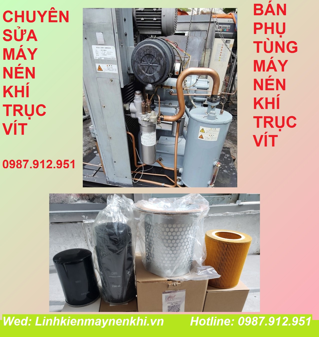 SỬA MÁY NÉN KHÍ Ở THỦ DẦU MỘT
