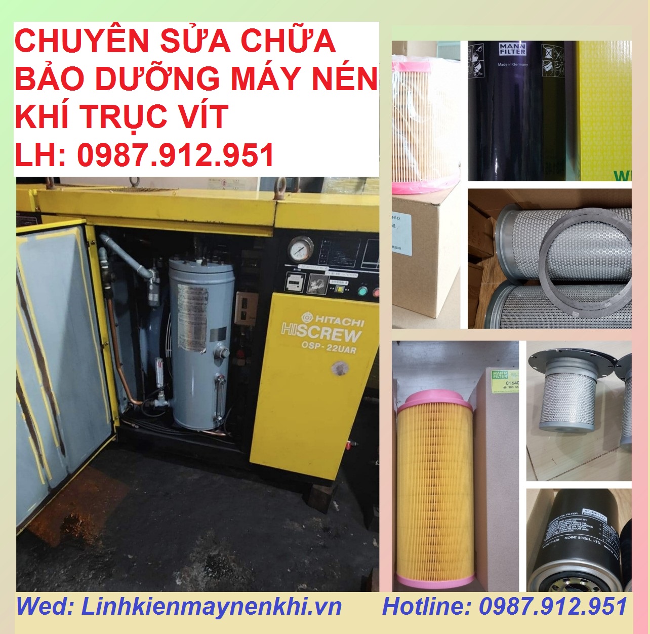 Địa chỉ sửa máy nén khí ở Bảo Lộc